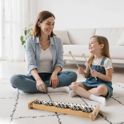 VEVOR Glockenspiel Xylophone, 27 Notes, Professional Xylophone Percussion Instrument, with Metal Keys, Includes 4 Mallets, Carrying Bag, Beginner Musical Instrument for Adults and Kids Music Teaching