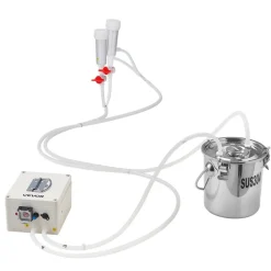 VEVOR Goat Milking Machine, 0.8 Gal / 3 L Food-Grade Stainless Steel Bucket, with 5200 mAh Rechargeable Battery, 2 Teat Cups, Cordless Portable Pulsation Vaccum Electric Milking Machine for Goats Only