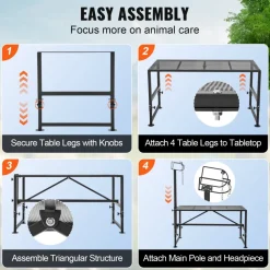 VEVOR Goat & Sheep Stand, 51x23 inch Livestock Stand, Metal Livestock Milking and Shearing Stand 21