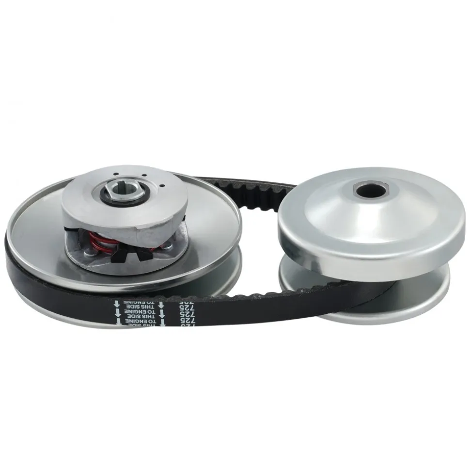 VEVOR Go-Kart Torque Converter, 3/4" Go-Kart Clutch Kit, 30 Series Asymmetrical Driver Pulley Replacement with Drive Belt, for 2-8 HP Small Engines, Replace Comet 219552, Manco 5957, Yerf Dog Q43201W