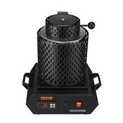 VEVOR Gold Melting Furnace, 1350W, 2102 ℉ Max Temperature, Digital Electric Melting Furnace with 1 kg and 3 kg Ceramic Crucibles, Crucible Tongs, and Gloves, for Gold, Silver, Aluminum, Copper