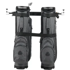 VEVOR Golf Cart Bag Holder, 53.9 x 7.7 x 2.4 Inch, Compatible with Most 2+2 Golf Cart Rear Seat with 1.2-Inch Square Tubes, Adjustable Rear Seat Carts Club Holder with Strap, No Drilling Required