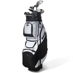 VEVOR Golf Cart Bag, 14 Way Top Divider Organizer, 2-in-1 Golf Club Bag with Full-length Divider, Dual Shoulder Straps, Support Legs, Rain Hood, Storage Pockets, Lightweight Polyester for Men & Women