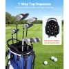 VEVOR Golf Cart Bag, 15 Way Top Divider Organizer, Golf Club Bag with Full-length Divider, Storage Pockets, Ergonomic Shoulder Strap, Rain Hood, Smooth Zippers, Lightweight Polyester for Men & Women