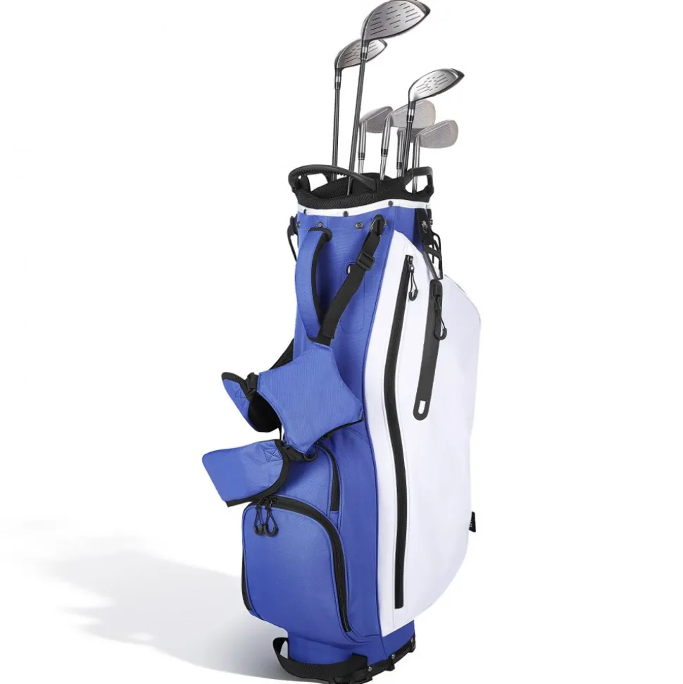 VEVOR Golf Cart Bag, 15 Way Top Divider Organizer, Golf Club Bag with Full-length Divider, Storage Pockets, Ergonomic Shoulder Strap, Rain Hood, Smooth Zippers, Lightweight Polyester for Men & Women