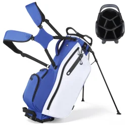 VEVOR Golf Cart Bag, 15 Way Top Divider Organizer, Golf Club Bag with Full-length Divider, Storage Pockets, Ergonomic Shoulder Strap, Rain Hood, Smooth Zippers, Lightweight Polyester for Men & Women