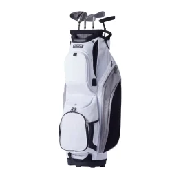 VEVOR Golf Cart Bag with 14 Way Organizer Divider Top, 36” 13 Pockets Premium Nylon Cart Bag, Durable Golf Bags with Handles & Dust Cover & Detachable Straps for Men & Women, White Color-Block