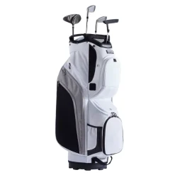 VEVOR Golf Cart Bag with 14 Way Organizer Divider Top, 36” 13 Pockets Premium Nylon Cart Bag, Durable Golf Bags with Handles & Dust Cover & Detachable Straps for Men & Women, White Color-Block