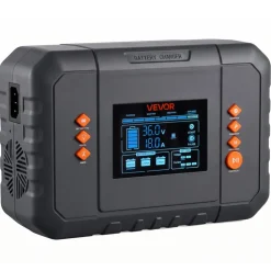 VEVOR Golf Cart Battery Charger 36V 18A and 48V 13A Smart Trickle Charger, for Lithium LiFePO4 Lead-Acid AGM/Gel/SLA Batteries, Plastic Shell, Multiple Protections, with LCD Display & Cooling Fan