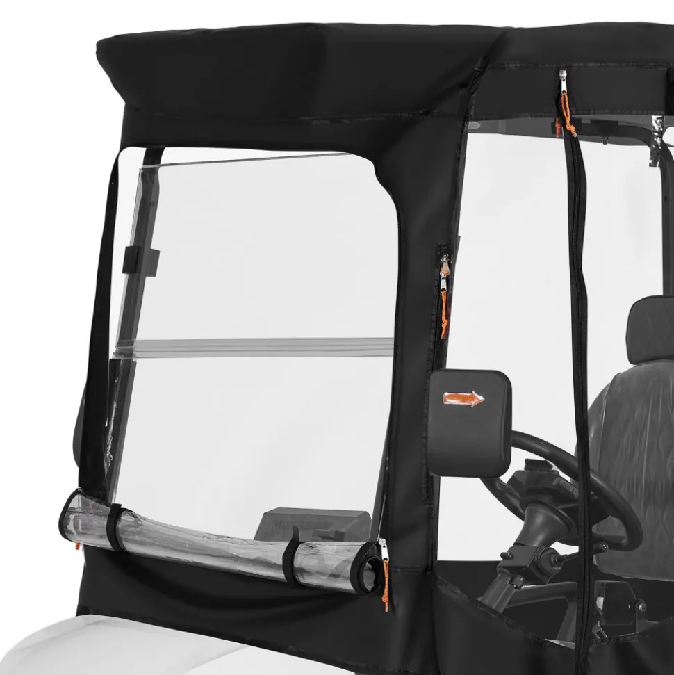 VEVOR Golf Cart Cover, Visible Full-Enclosure 2&2+2 Passenger Golf Cart, 600D Waterproof Oxford Fabric Club Car Cover Fits Most Carts Club Car, Yamaha, EZGO, Honda, PVC Coating & Windproof Hook Design