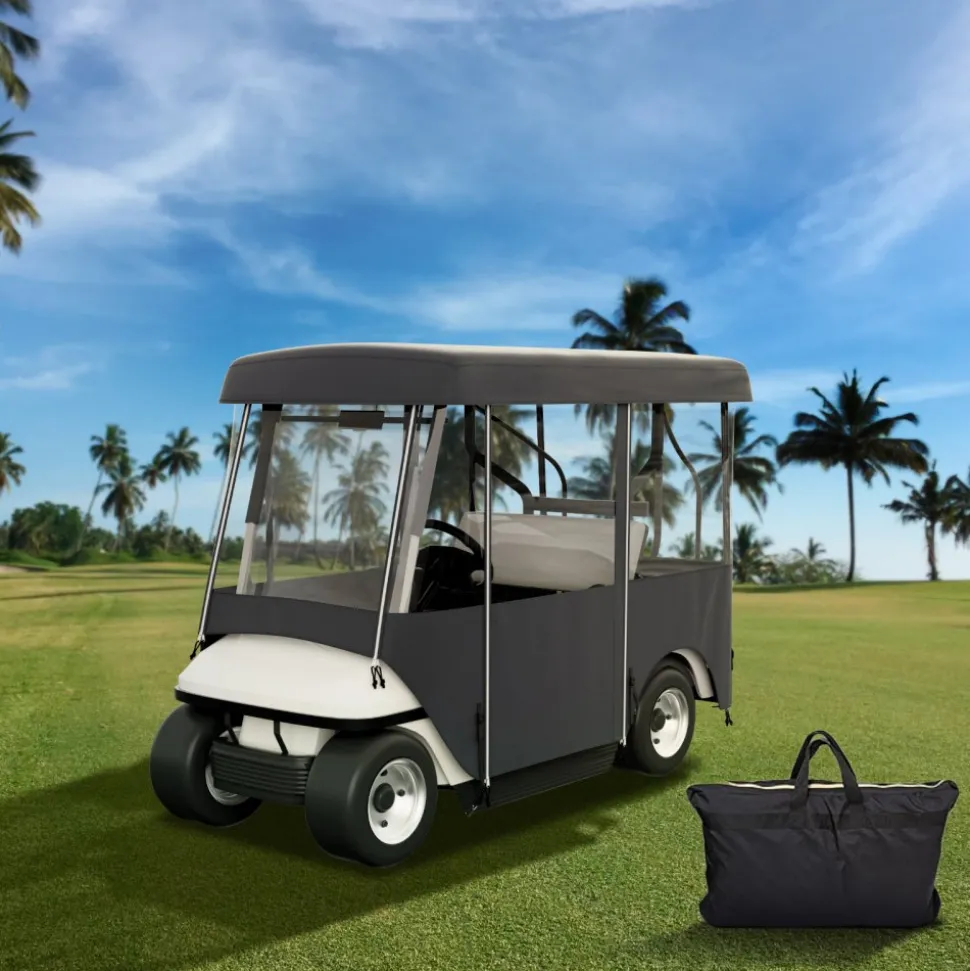 VEVOR Golf Cart Enclosure, Polyester Driving Enclosure, Club Car Covers Universal Fits for 2+2 Passenger Golf Carts, Sunproof and Dustproof Outdoor Cart Cover