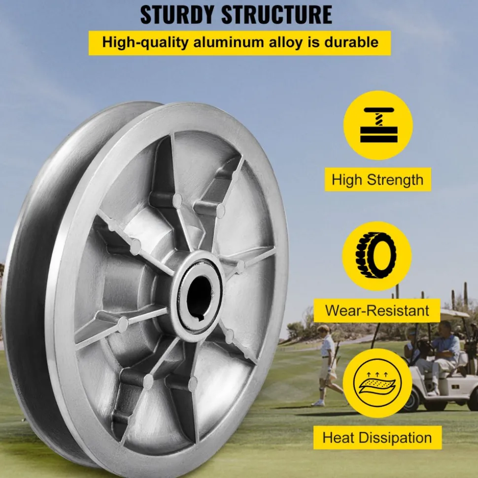 VEVOR Golf Cart High Torque Driven Clutch for Club Car DS & Precedent 1997 to Up Club Car 4-Cycle Gas Golf Cart Model, Silver