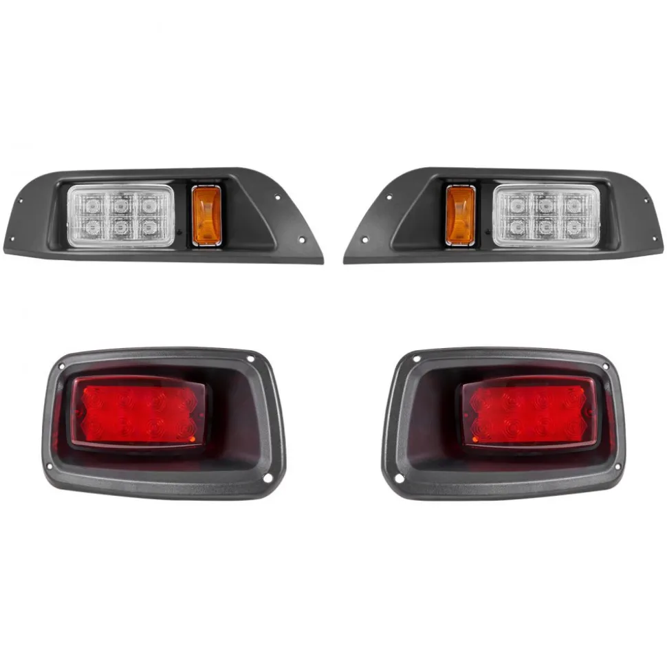 VEVOR Golf Cart Light Kit, 12V, LED Headlight and Taillight Kit with Wiring Harness, Switch, Zip Ties, ABS Housing, High-Brightness, Waterproof and Dustproof, Suitable for Club Car DS 1993-Up Models