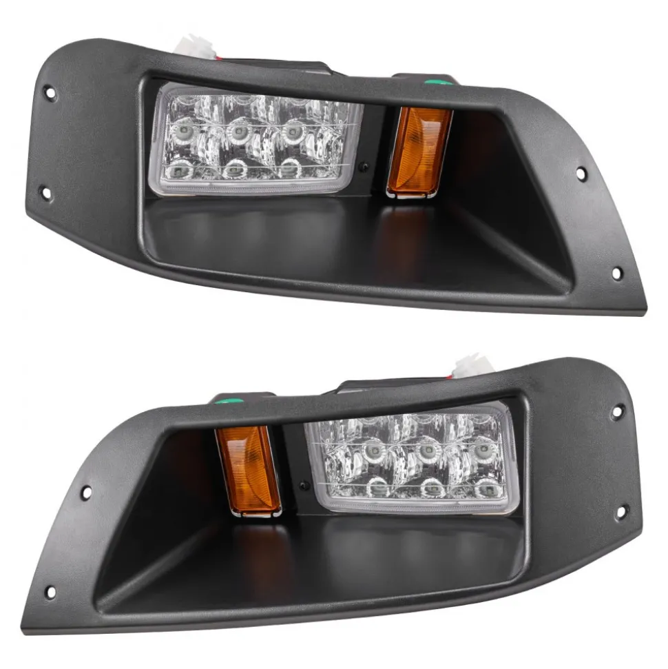VEVOR Golf Cart Light Kit, 12V, LED Headlight and Taillight Kit with Wiring Harness, Switch, Zip Ties, ABS Housing, High-Brightness, Waterproof and Dustproof, Suitable for Club Car DS 1993-Up Models