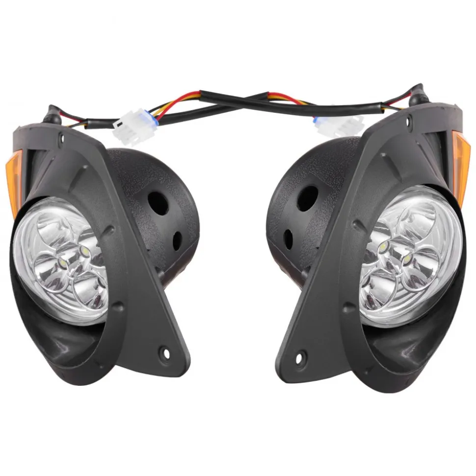 VEVOR Golf Cart Light Kit, 12 Volt, Street Legal LED Headlight and Taillight Kit with Wiring Harness, Turn Signals, Hazard Light, Switch Horn, Brake Pad, Zip Ties, ABS Housing, for Yamaha G29 2007-Up