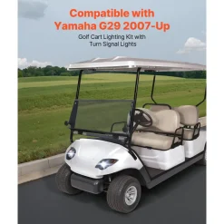 VEVOR Golf Cart Light Kit, 12 Volt, Street Legal LED Headlight and Taillight Kit with Wiring Harness, Turn Signals, Hazard Light, Switch Horn, Brake Pad, Zip Ties, ABS Housing, for Yamaha G29 2007-Up