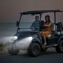 VEVOR Golf Cart Light Kit, 12 Volt, Street Legal LED Headlight and Tail Light Kit with Wiring Harness, Turn Signals, Hazard Light, Switch Horn, Brake Pad, Zip Ties, ABS Housing, for EZGO TXT 1996-2013