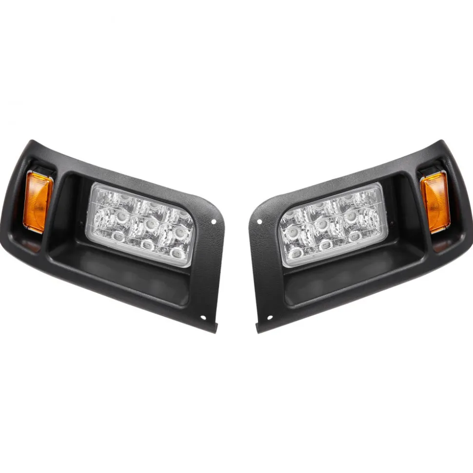 VEVOR Golf Cart Light Kit, 12 Volt, LED Headlight and Tail Light Kit with Wiring Harness, Switch, Zip Ties, ABS Housing, High-Brightness, Waterproof and Dustproof, Fit for EZGO TXT 1996-2013 Models