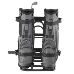 VEVOR Golf Cart Rear Seat Bag Holder, 27.8 x 16.1 x 30.9 inch, Compatible with Most Golf Carts with Rear Seat Grab Bar, Space-Saving Carbon Steel Bag Holder Bracket, No-Drilling Installation, Black