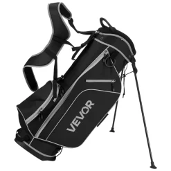 VEVOR Golf Club Set, 12 Pieces Men's Complete Golf Club Set Right Handed with 460CC #1 Driver, #3 & 5 Fairway Wood, #4 Hybrid, #5/#6/#7/#8/#9/#PW/#SW Irons, L-Shaped Putter, Golf Stand Bag, Black