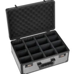 VEVOR Graded Card Case 4 Row 162 PSA Slab Storage Box with Combination Lock, Baseball Sports Trading Cards Holder Collector with 12 Dividers, Holds 130 SGC 115 BGS 585 Top Loaders & 999+ Loose Cards