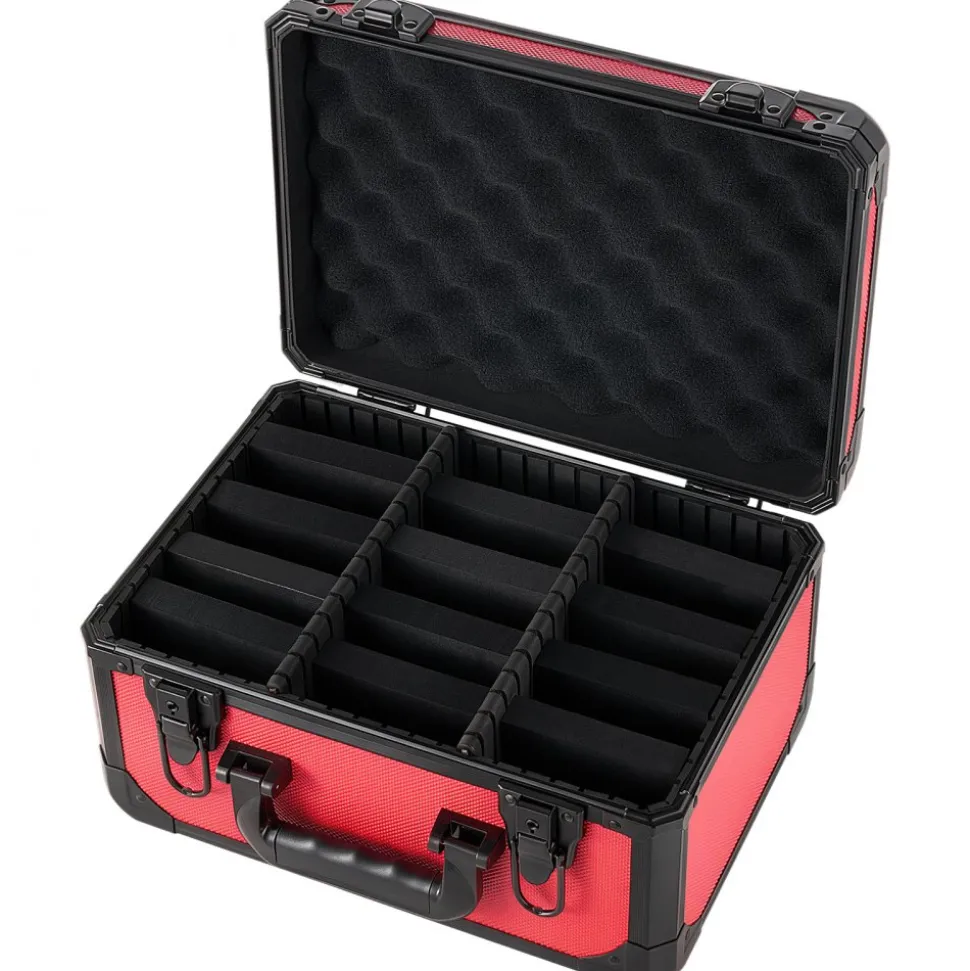 VEVOR Graded Card Case 3 Row 96 PSA Slab Storage Box with Secure Lock, Baseball Sports Trading Cards Holder Collector with 12 Dividers, Key, Holds 76 SGC 68 BGS 348 Top Loaders and 999+ Loose Cards