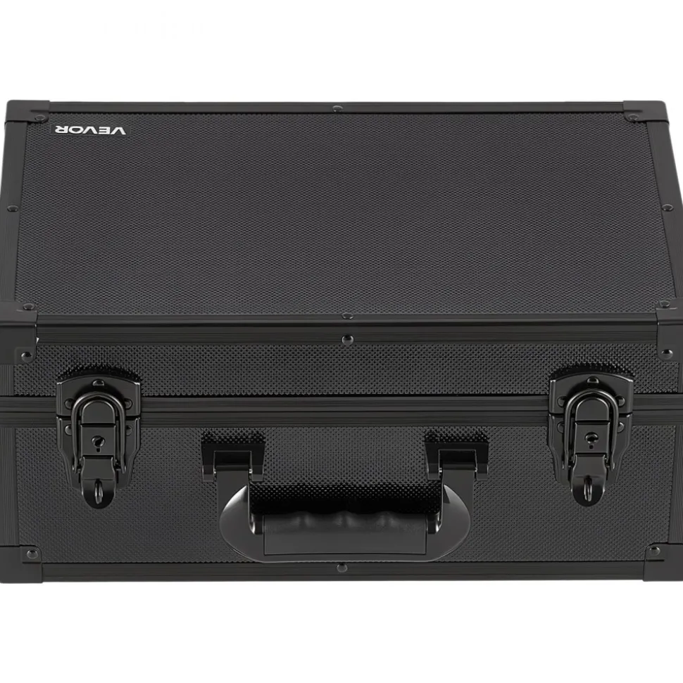 VEVOR Graded Card Case 4 Row 120 PSA Slab Storage Box with Secure Lock, Baseball Sports Trading Cards Holder Collector with 12 Dividers, Key, Holds 95 SGC 85 BGS 435 Top Loaders & 999+ Loose Cards