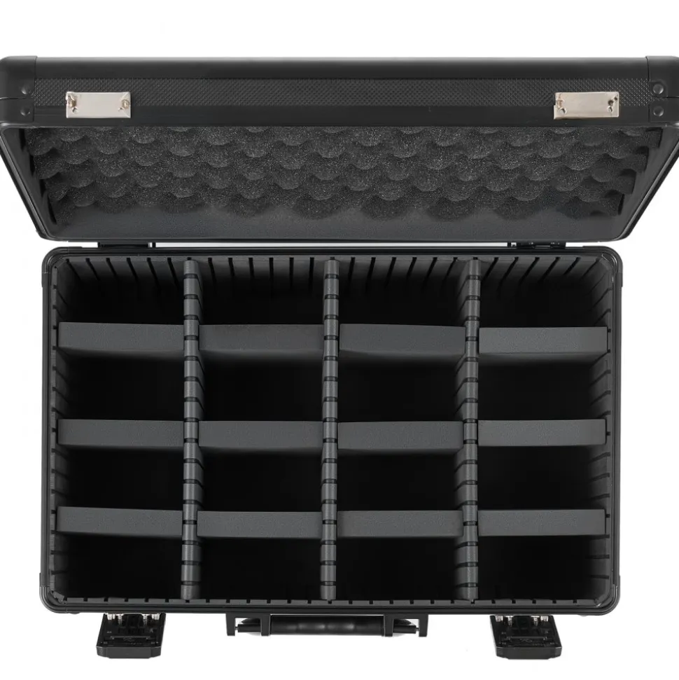 VEVOR Graded Card Case 4 Row 152 PSA Slab Storage Box TSA Approved Lock, Baseball Sports Trading Cards Holder Collector, with 12 Dividers, Holds 120 SGC 100 BGS 550 Top Loaders & 999+ Loose Cards