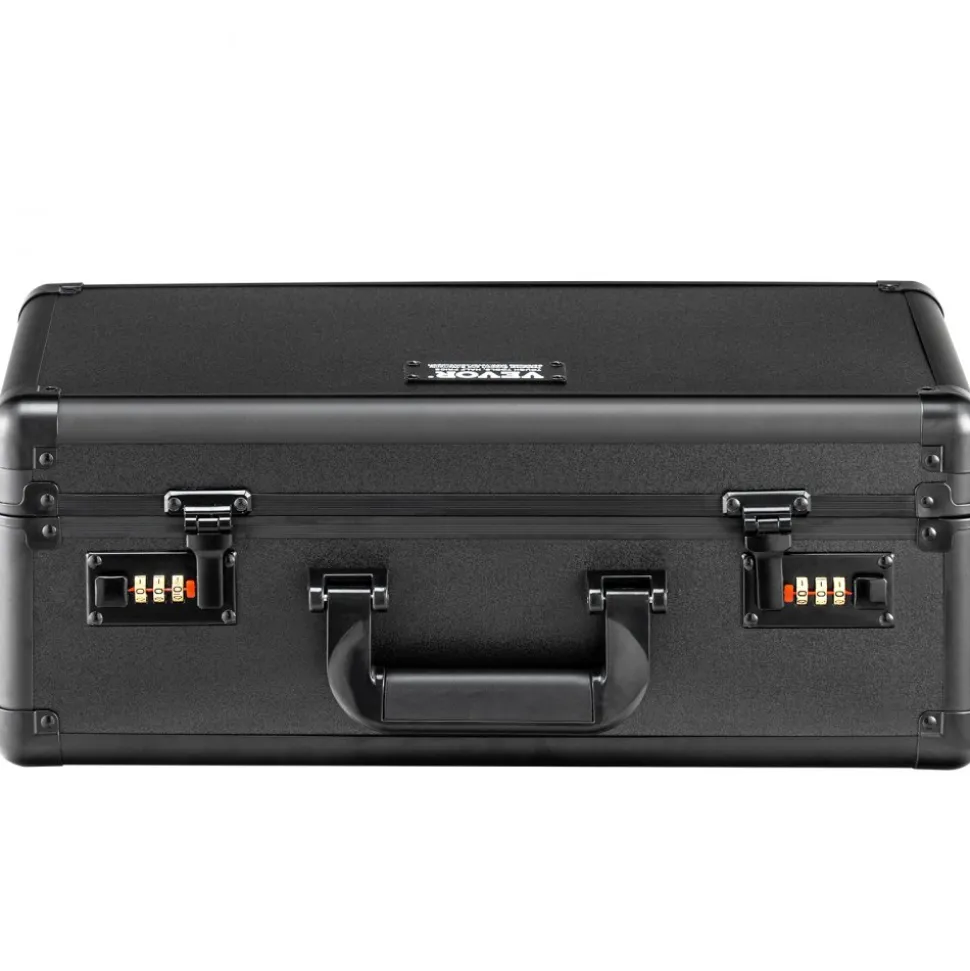 VEVOR Graded Card Storage Box, 4 Slots, Graded Sports Cards Holder Carrying Case with Key Lock Foam Dividers, for 96 PSA Graded Cards 68 BGS Cards 76 SGC Cards 348 Top Loaders or 999+ Loose Cards