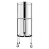 VEVOR Gravity-fed Water Filter System, 2.25G 304 Stainless-Steel Countertop Water Filtration System, Reduces Lead and up to 99% of Chlorine, with 2 Ceramic Carbon Filters, Water Level  Spigot, Stand