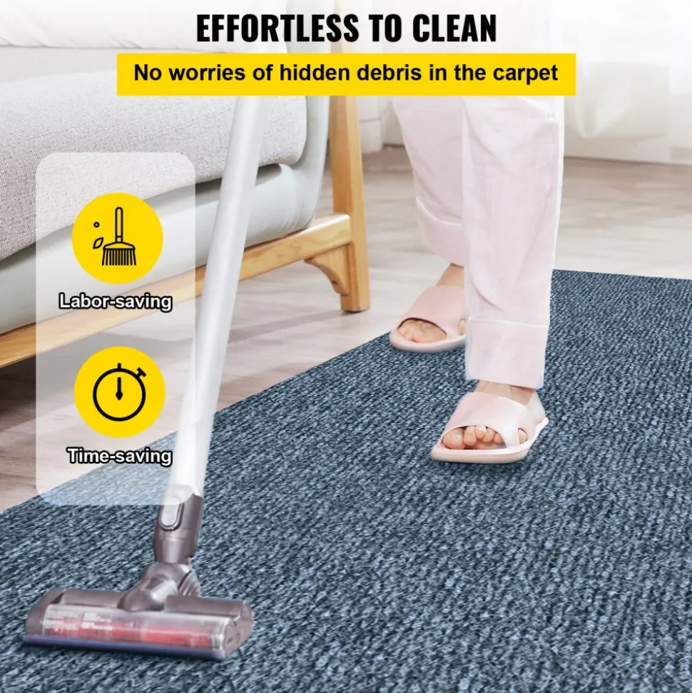VEVOR Gray Marine Carpet 6 ft x 18 ft Boat Carpet Rugs Indoor Outdoor Rugs for Patio Deck Anti-Slide TPR Water-Proof Back Cut Outdoor Marine Carpeting Easy Clean Outdoor Carpet Roll