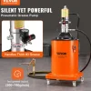 VEVOR Grease Pump, 5 Gallon 20L, Air Operated Grease Pump with 13 ft High Pressure Hose and Grease Gun, Pneumatic Grease Bucket Pump with Wheels, Portable Lubrication Grease Pump 50:1 Pressure Ratio
