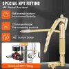VEVOR Grease Pump, 10.5 Gallon 40L Air Operated Grease Pump with 13 ft High Pressure Hose and Grease Gun, Pneumatic Grease Bucket Pump with Wheels, Portable Lubrication Grease Pump 50:1 Pressure Ratio