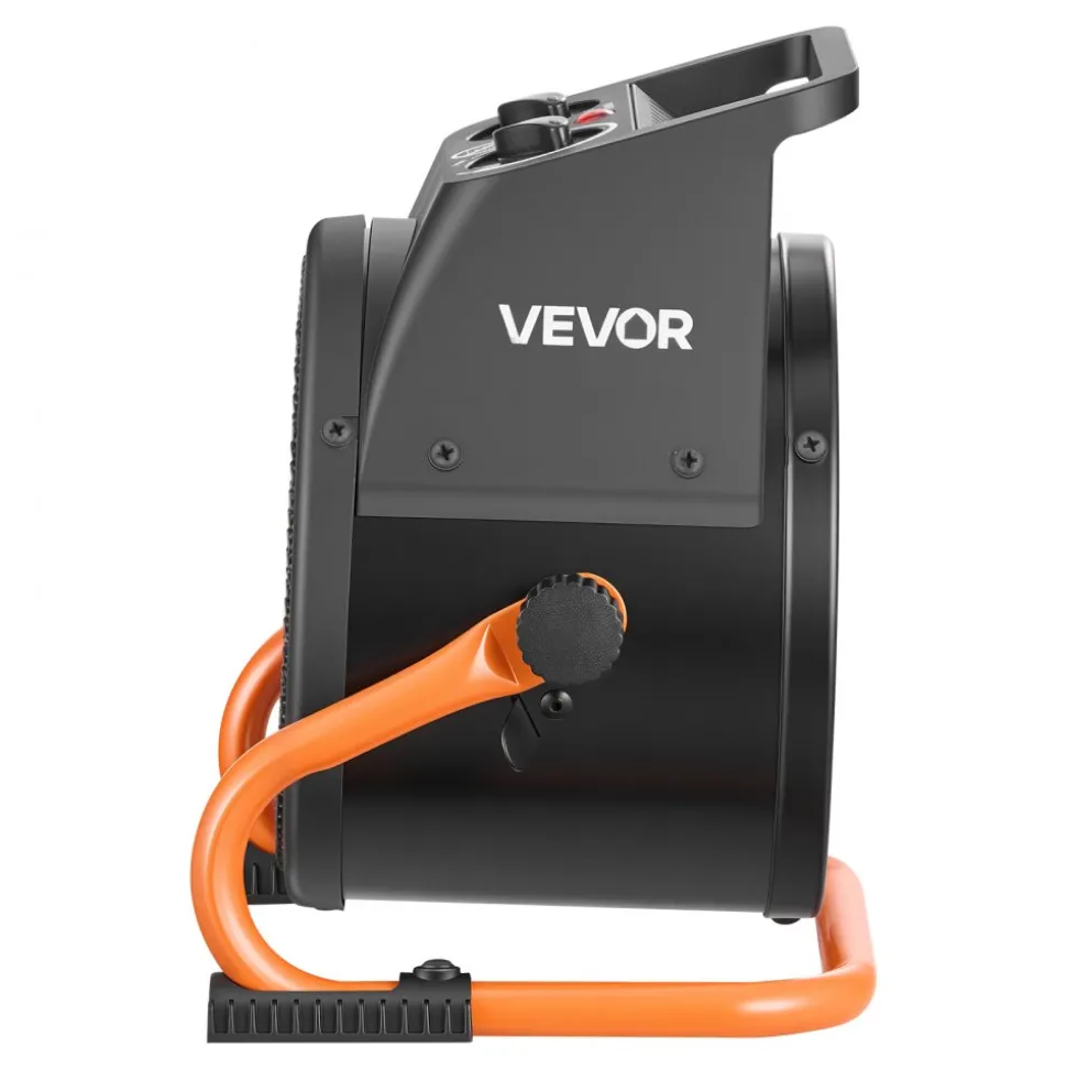 VEVOR Greenhouse Heater, 1500W Electric PTC Space Heater with Thermostat, Fan, Low & High Heat Modes, 15° Adjustable Angle, Overheat Protection, for Grow Tent, Greenhouse, Flower Room, Home Office