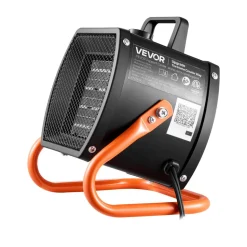 VEVOR Greenhouse Heater, 1500W Electric PTC Space Heater with Fan, Low & High Heat Modes, 40° Adjustable Angle, Overheat Protection, Portable for Grow Tent, Small Greenhouse, Flower Room, Home Office