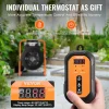 VEVOR Greenhouse Heater with Thermostat, 1500W Fast Heating with Overheat Protection, 2-Speed Setting Small Grow Tent Heater, Electric Portable Heater Fan for Green House, Flower Room, Workplace