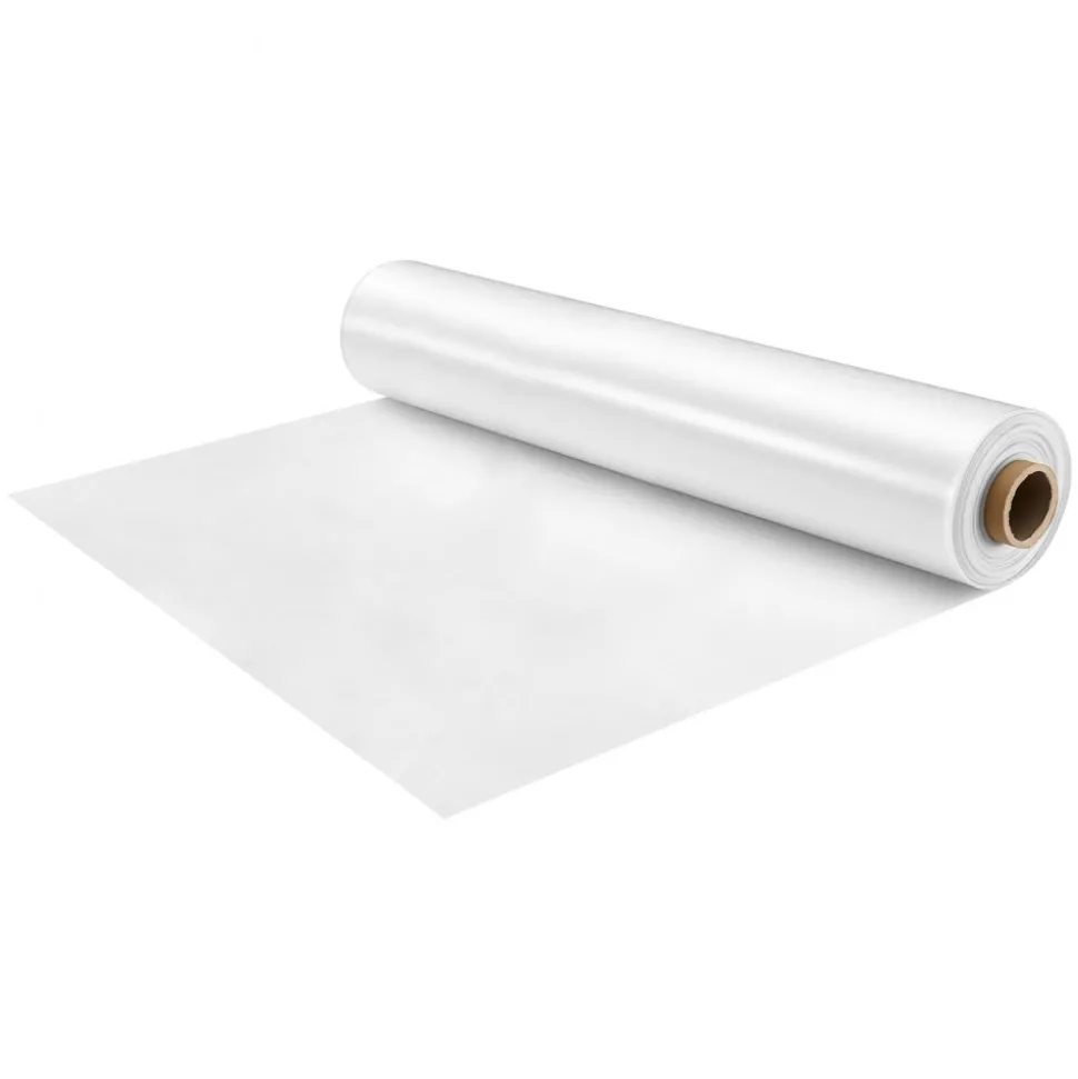 VEVOR Greenhouse Plastic Sheeting 12 x 100 ft 6 Mil Clear Polyethylene Film, for Farms Agriculture Garden Outdoor Plant, Water Sun Frost Wind Dust Resistant, Heavy Duty Thick Winter Hoop House Cover
