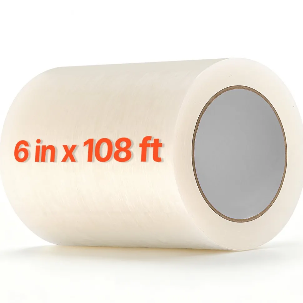VEVOR Greenhouse Repair Tape 6 in x 108 ft 6.3 Mil Clear Polyethylene Patch, for Plastic Sheeting & Tent Seaming Sealing, Waterproof & Sun-Resistant, Heavy Duty Greenhouse Sheeting Coverings Film Tape