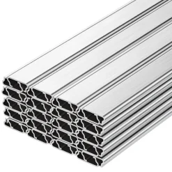 VEVOR Greenhouse Spring Wire and Lock Channel, 40 Packs 6.56 ft PVC-Coated Wiggle Wire & Aluminum Alloy Channel Bundle Kit with Included Screws, 0.05 in Thickened, Poly Film & Shade Cloth Attachments
