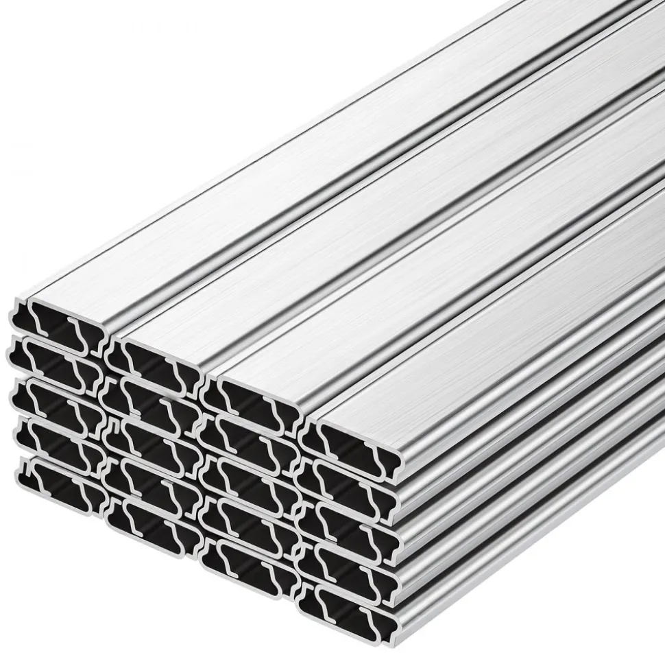 VEVOR Greenhouse Spring Wire and Lock Channel, 40 Packs 6.56 ft PVC-Coated Wiggle Wire & Aluminum Alloy Channel Bundle Kit with Included Screws, 0.05 in Thickened, Poly Film & Shade Cloth Attachments