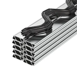VEVOR Greenhouse Spring Wire and Lock Channel, 20 Packs 6.56 ft PVC-Coated Wiggle Wire & Aluminum Alloy Channel Bundle Kit with Included Screws, 0.05 in Thickened, Poly Film & Shade Cloth Attachments