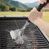 VEVOR Grill Brush and Scraper, BBQ Brush for Outdoor Grills, Stainless Steel Woven Wire, Bristle Free Barbecue Brushes for Porcelain, Charcoal, Grate Cleaner Grill Accessories, 17 in