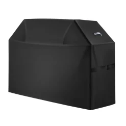 VEVOR Grill Cover, 60 inch BBQ Covers for Outdoor Grills, Waterproof, Fade Resistant, Weather Resistant Heavy Duty 600D Polyester, Easy On/Off, with Hook-and-Loop Straps, Black