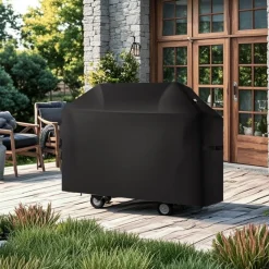 VEVOR Grill Cover, 52 inch BBQ Covers for Outdoor Grills, Waterproof, Fade Resistant, Weather Resistant Heavy Duty 600D Polyester, Easy On/Off, with Hook-and-Loop Straps, Black