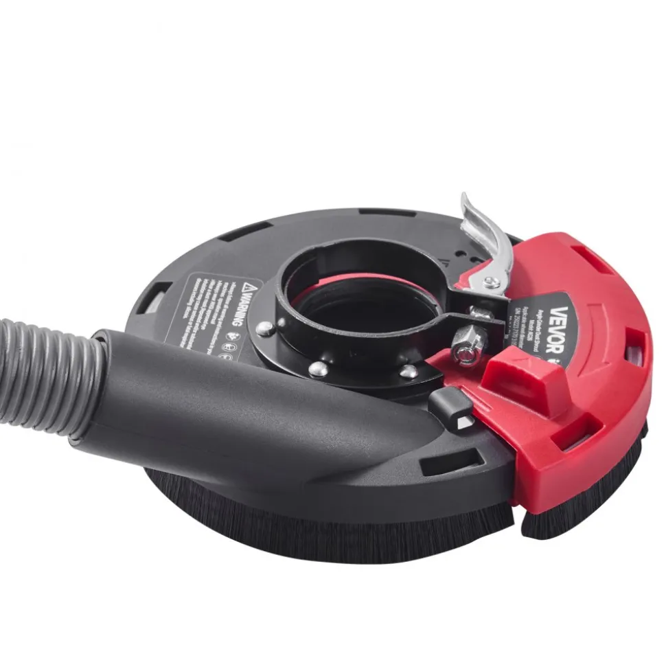 VEVOR Grinding Dust Shroud for Angle Grinder, Universal 4-5 in, Surface Grinder Dust Shroud with 6 Clamping Washers, Connect to Vacuum Cleaner, Suitable for Grinding Wood Concrete Wall Stone