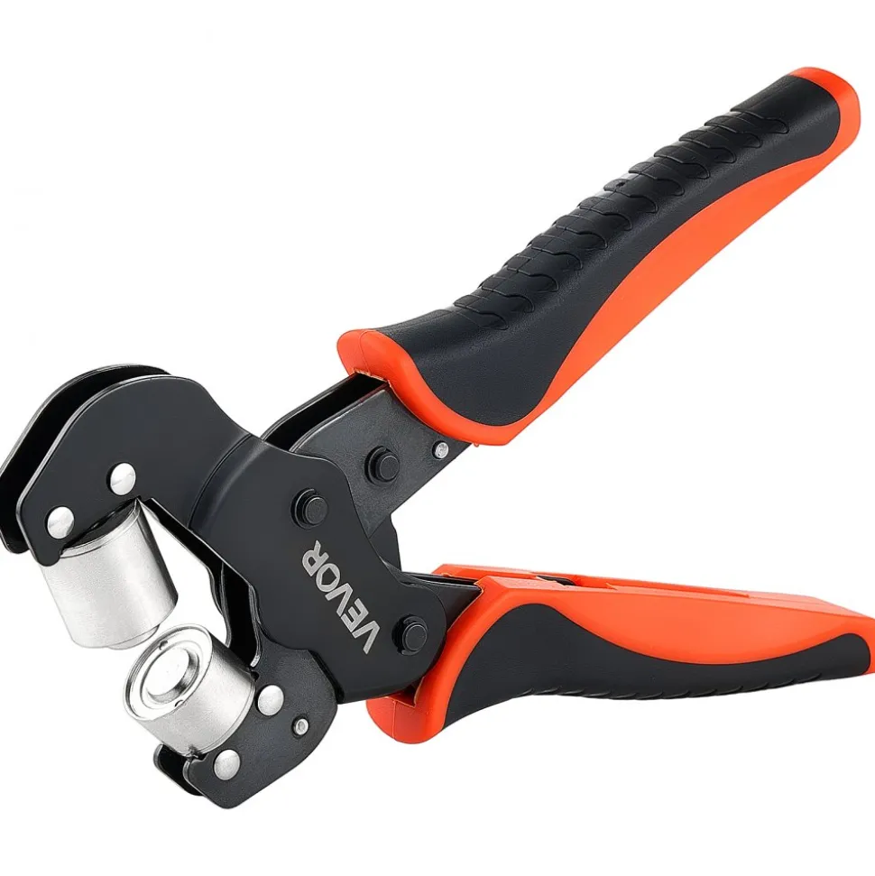 VEVOR Grommet Tool Kit 1/2" Eyelet Tool Kit with 500 PCS Silver Grommets, with Eyelets and Washers, Manual Grommet Press Pliers, Hole Punch, and Block, for Leather, Tarps, Shoes, Crafts, and Fabric