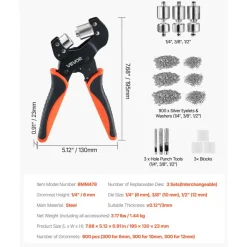 VEVOR Grommet Tool Kit 1/4