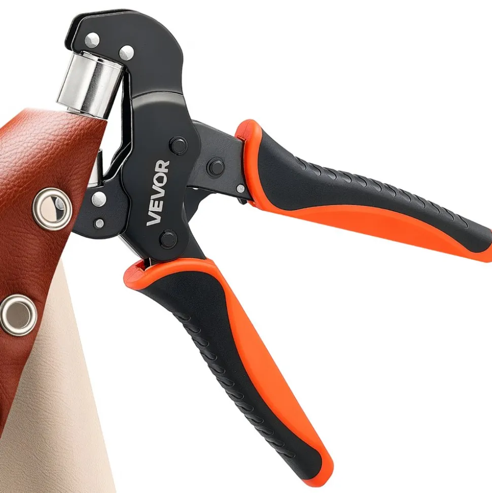 VEVOR Grommet Tool Kit 1/4" 3/8" 1/2" 900 PCS Grommets Eyelet Tool Kit, with Eyelets and Washers, Manual Grommet Press Pliers, Hole Punch Tools, Blocks, for Leather, Tarps, Shoes, Crafts, Fabric