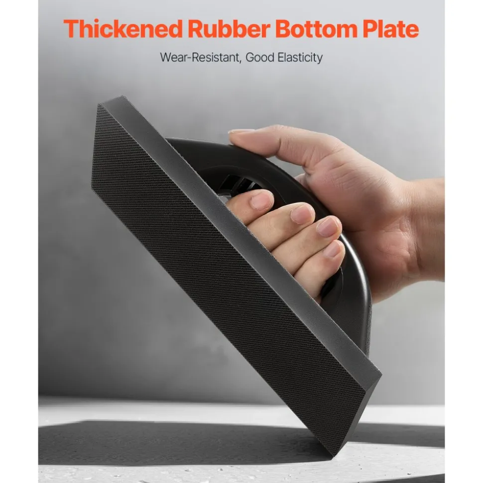 VEVOR Grout Float, Professional Rubber Tile Grout Tool with Anti-slip Handle & Lightweight Aluminum Connector Backplate, Easy to Operate & Cleaning for Smoothly Apply to Concrete, Plaster, Drywall