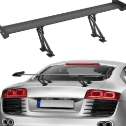 VEVOR GT Wing Car Spoiler, 43.3 inch Universal Spoiler with Single Deck, Adjustable Lightweight Aluminum, Car Rear Spoiler Wing, Racing Spoiler BGW/JDM Drift Black